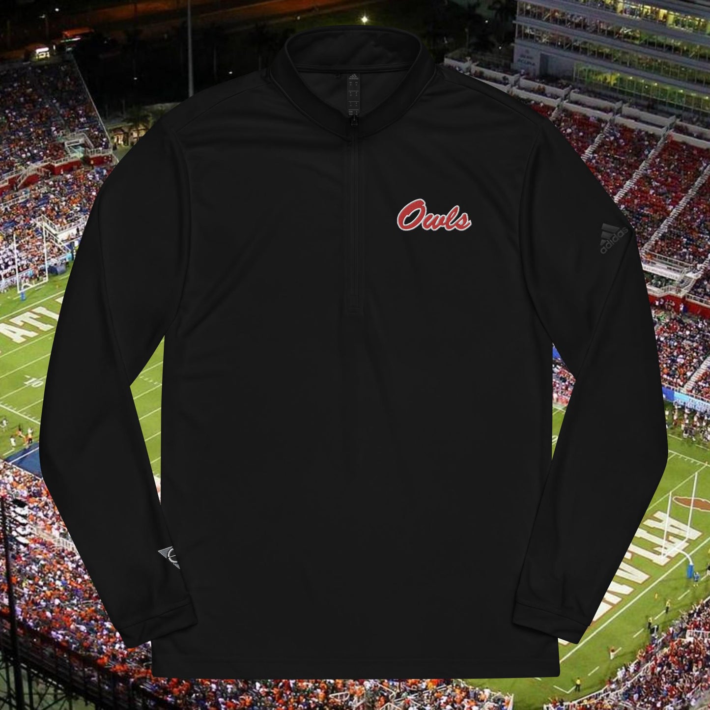 Owls Adidas Sideline Quarter zip pullover