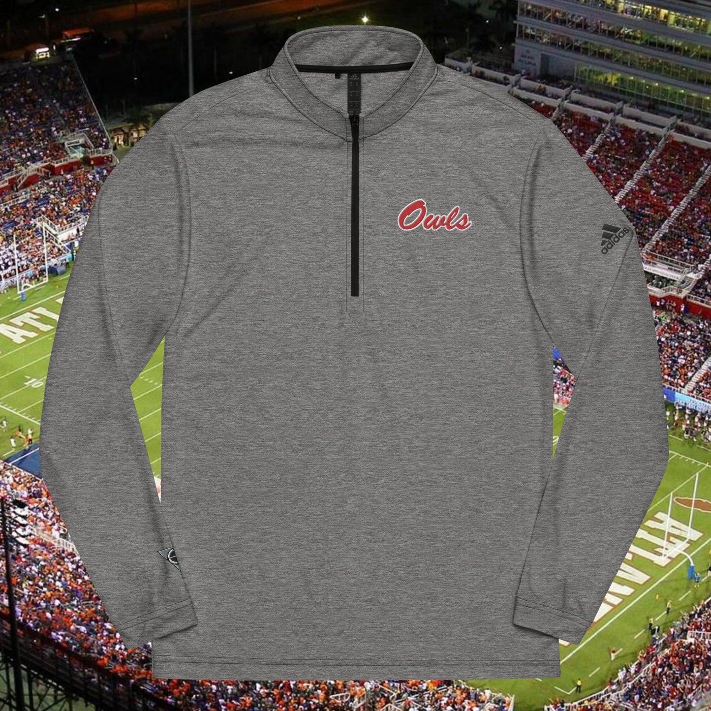 Owls Adidas Sideline Quarter zip pullover