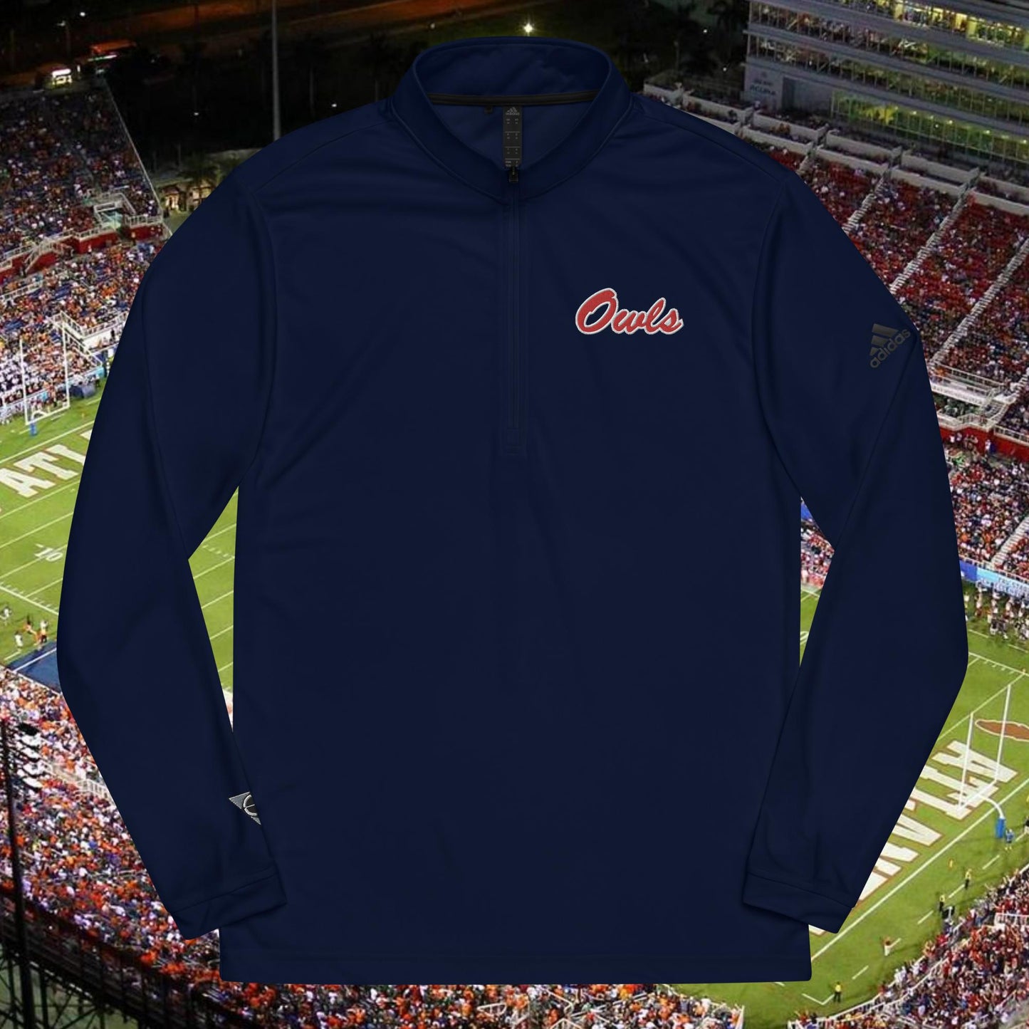 Owls Adidas Sideline Quarter zip pullover