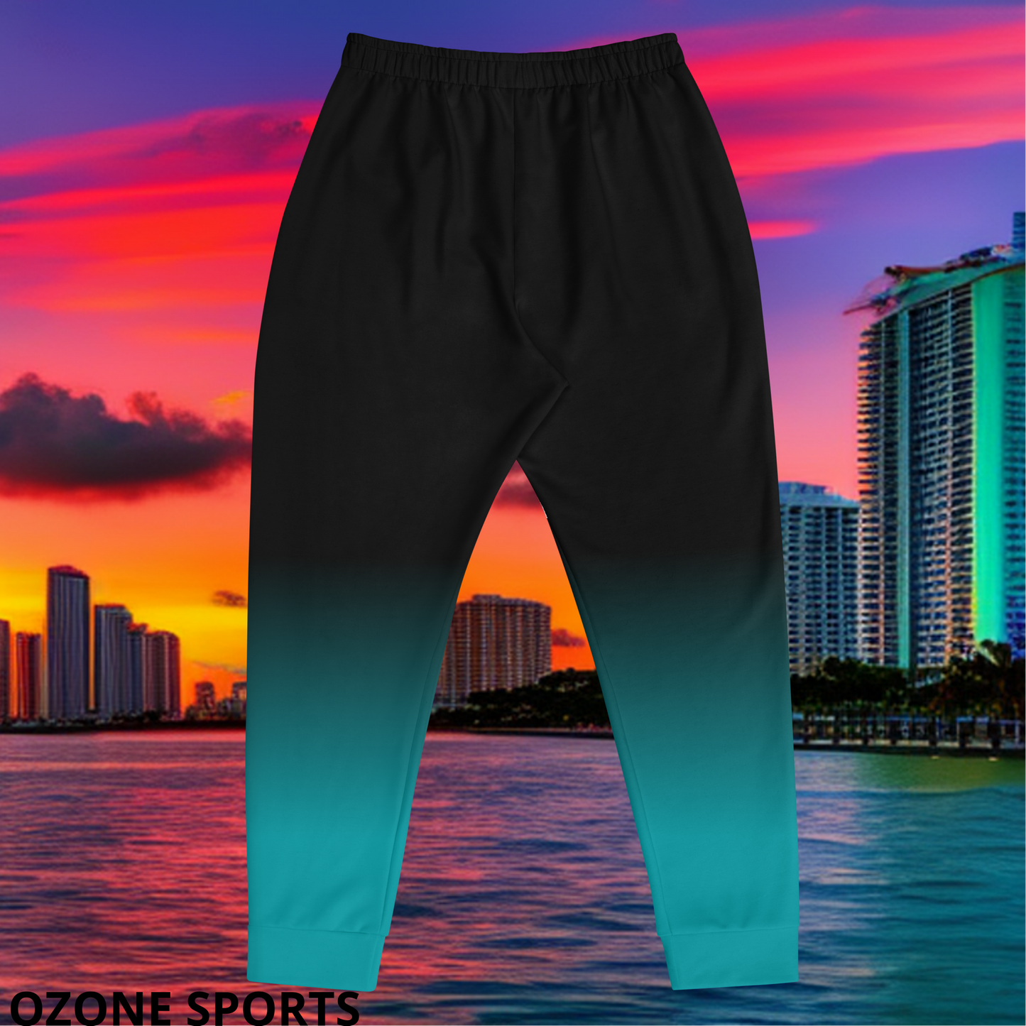 Midnight Teal Fade Ozone Men's Joggers