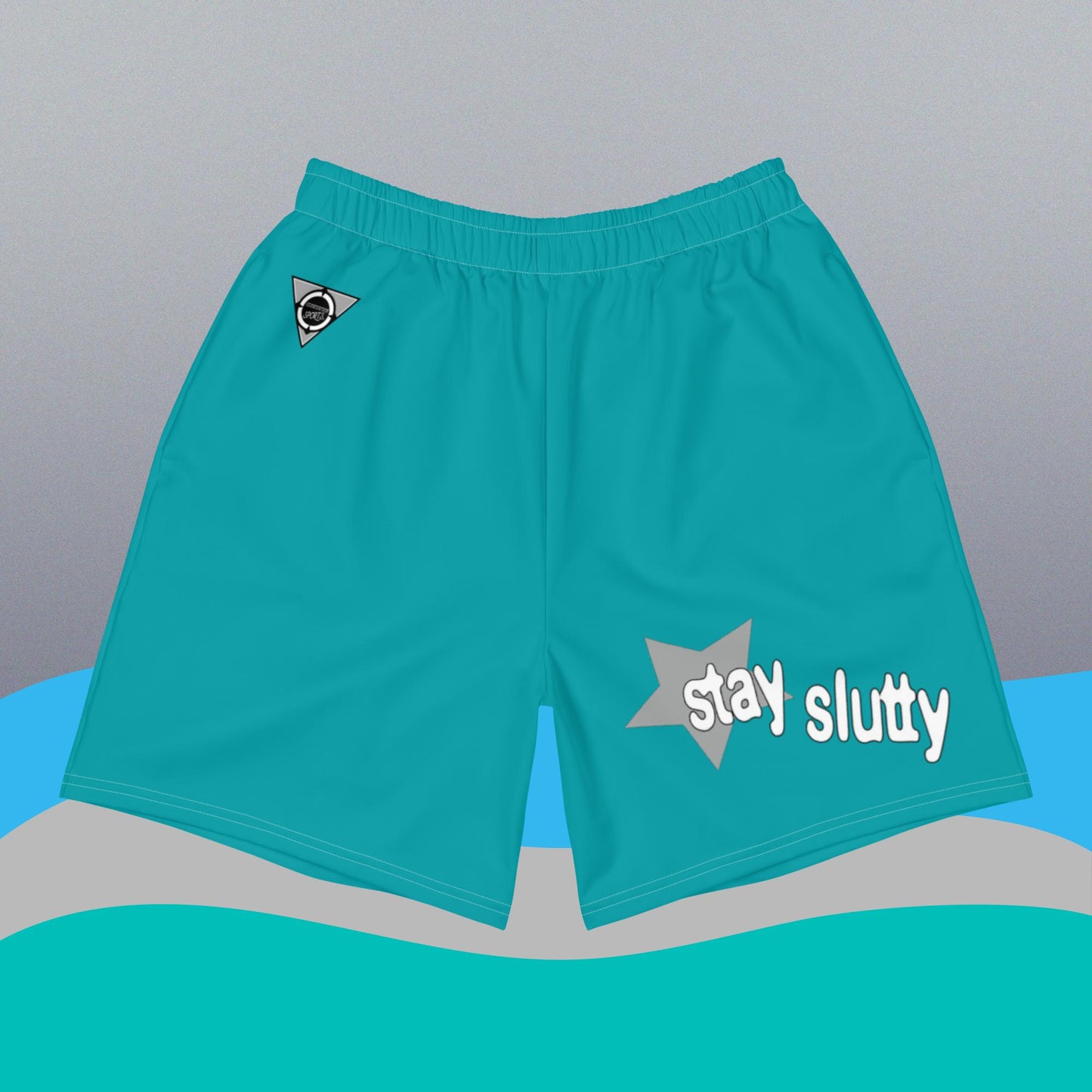 Stay Slutty Teal Ozone Shorts