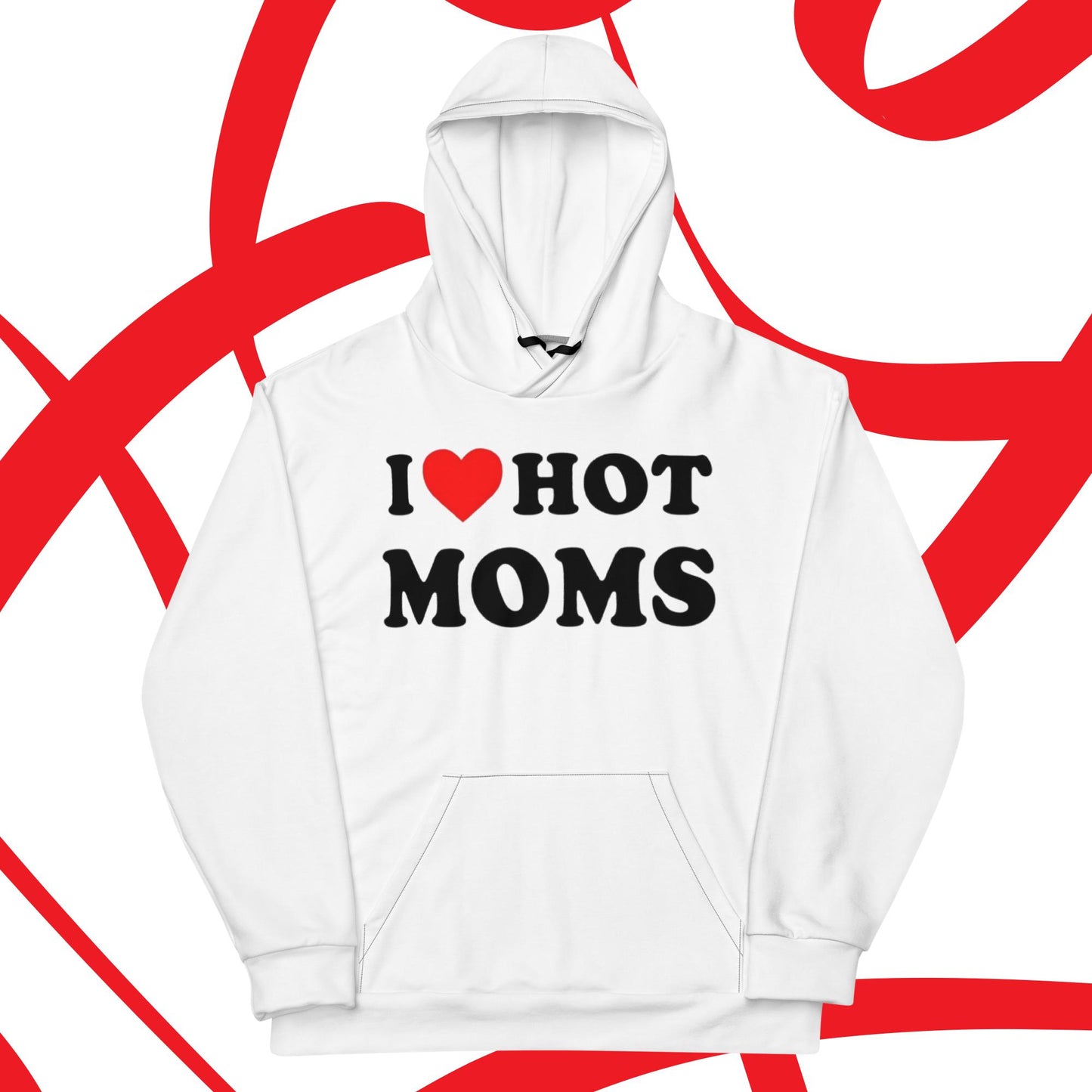 I Love Hot Moms Basic White OzoneHoode