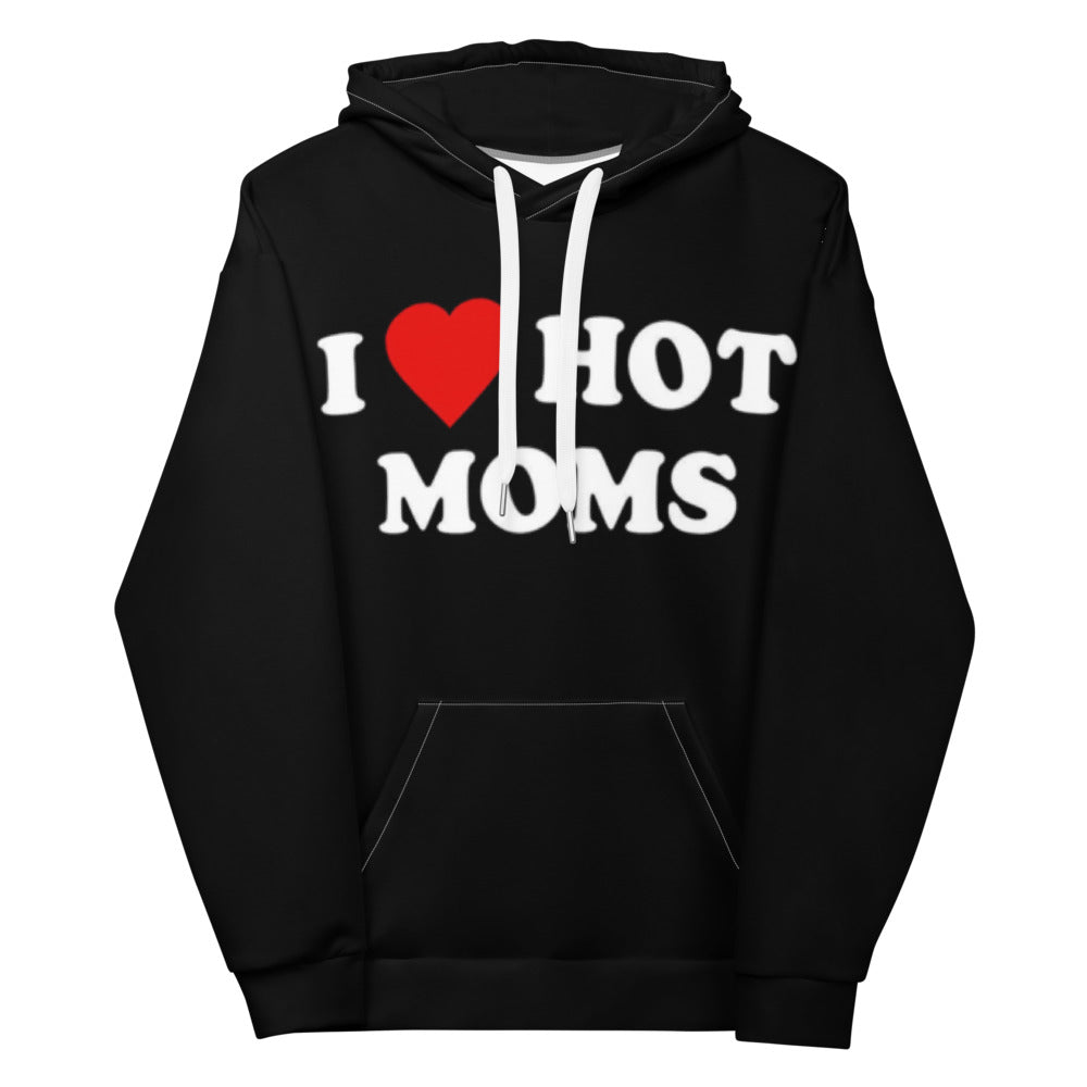I Love Hot Moms Black OzoneHoodie