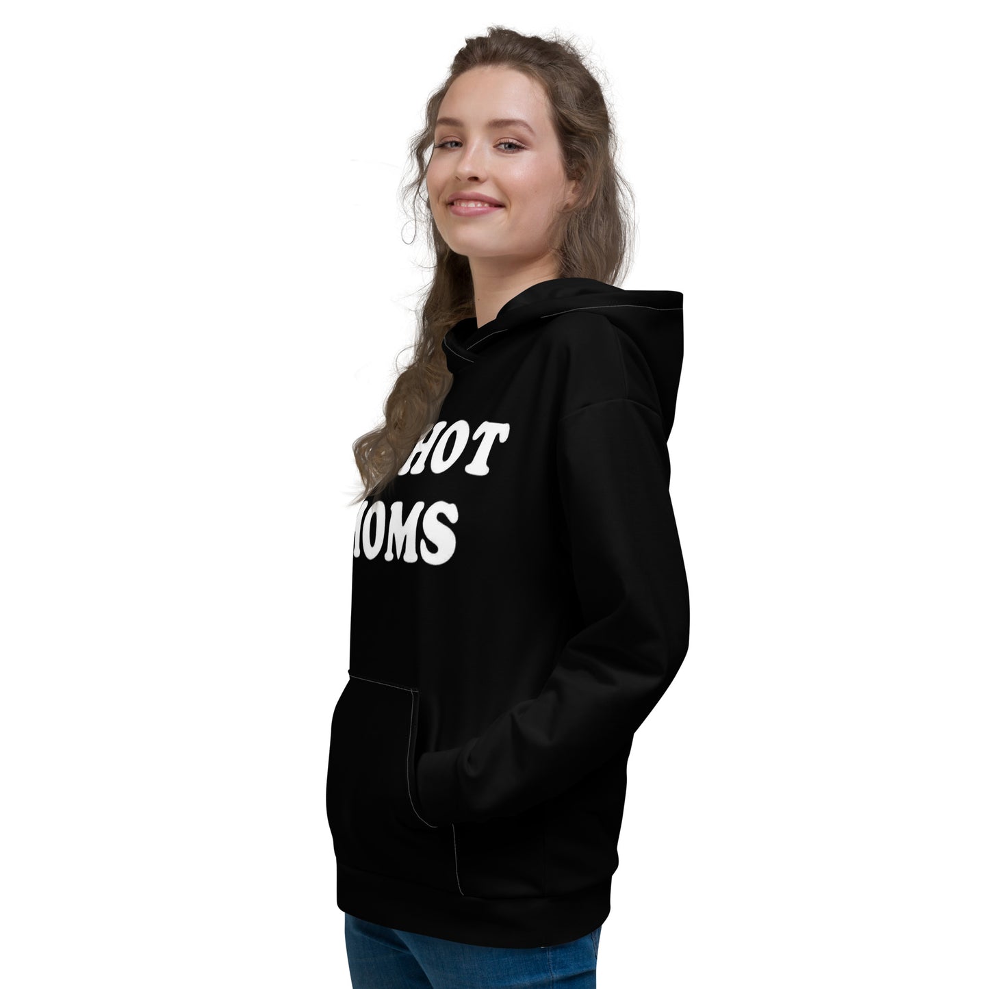 I Love Hot Moms Black OzoneHoodie