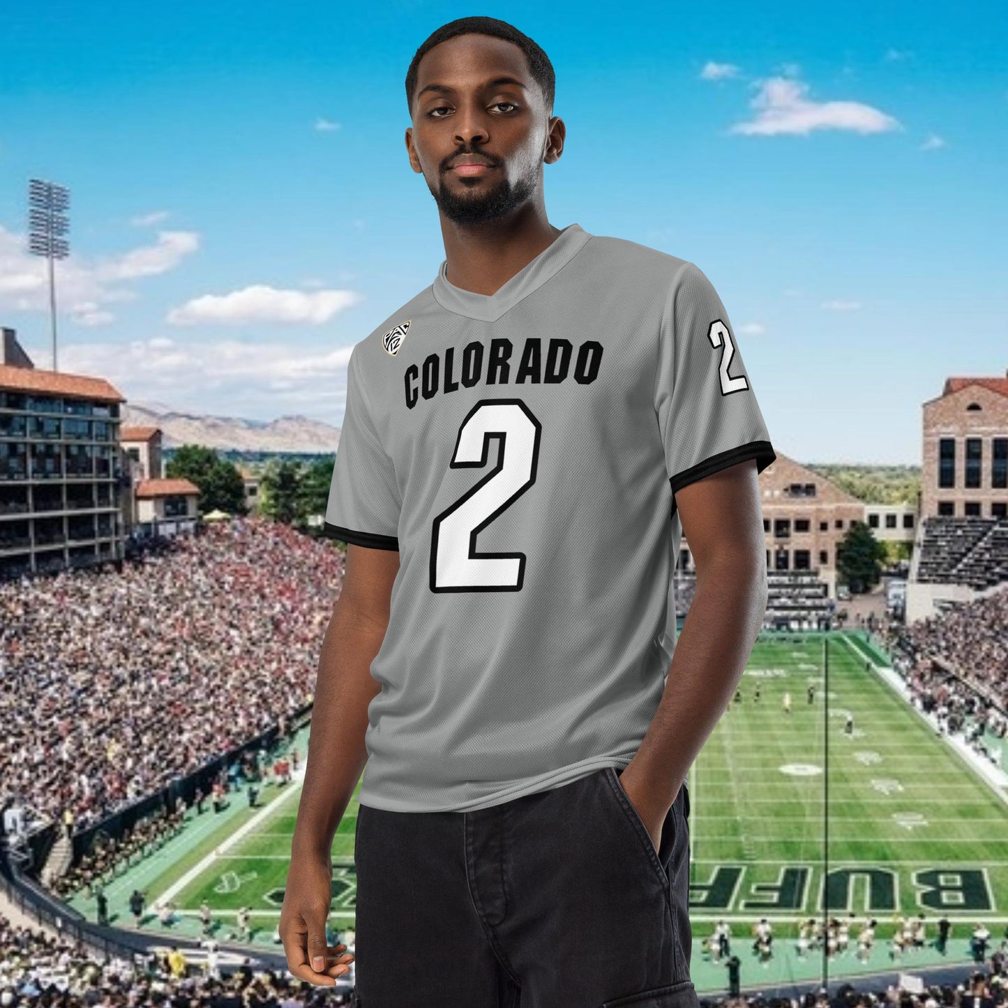 Shedeur Sanders 'Silver Rush' Colorado LightWeight Football Jersey NIL