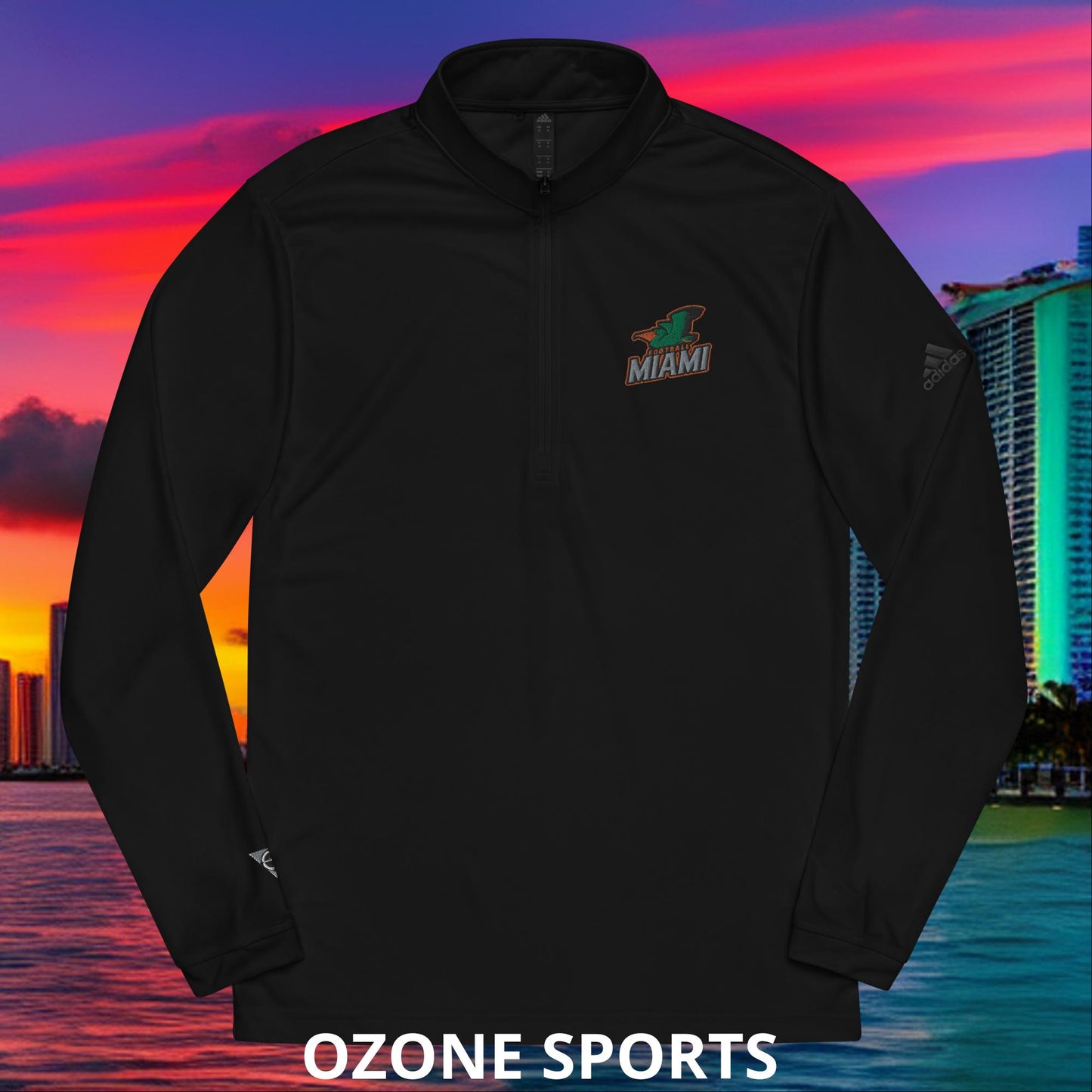 Miami Adidas Sideline Quarter zip pullover