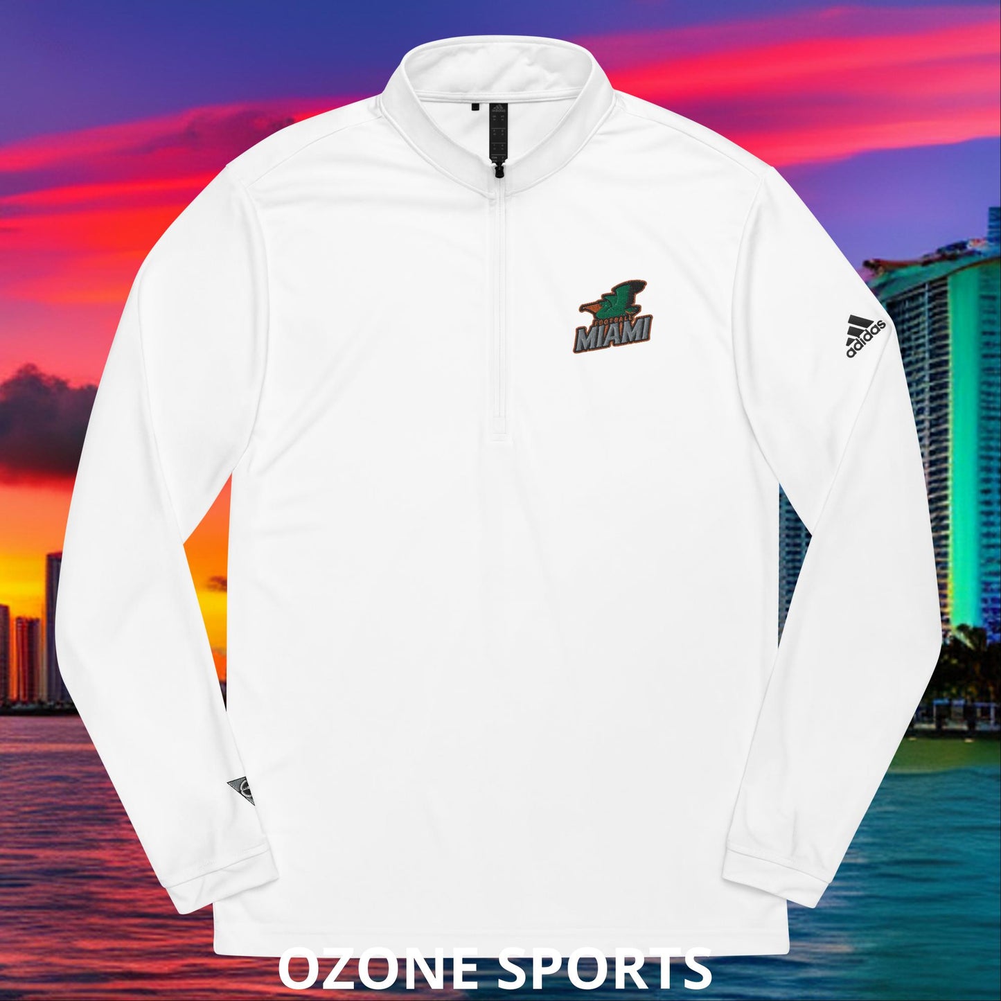 Miami Adidas Sideline Quarter zip pullover