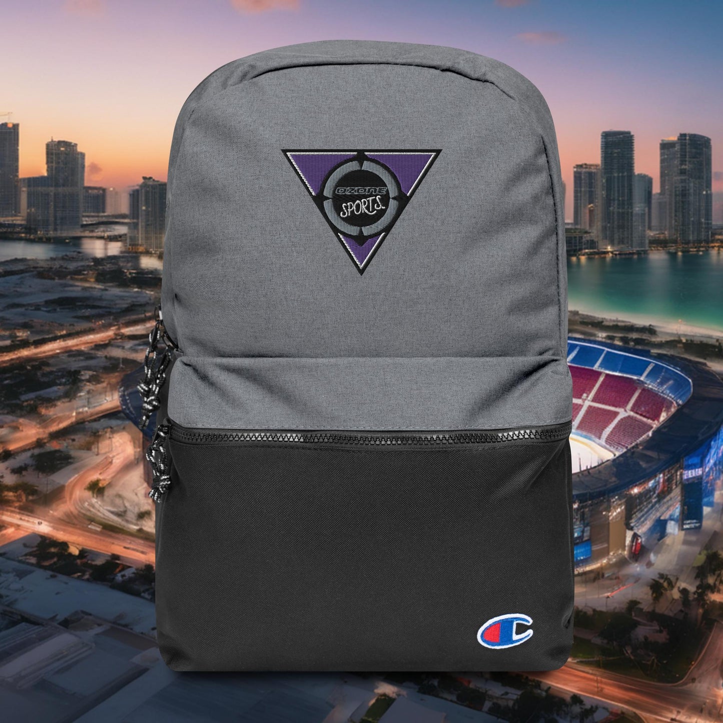 Ozone Sports Purple Embroidered Champion Backpack