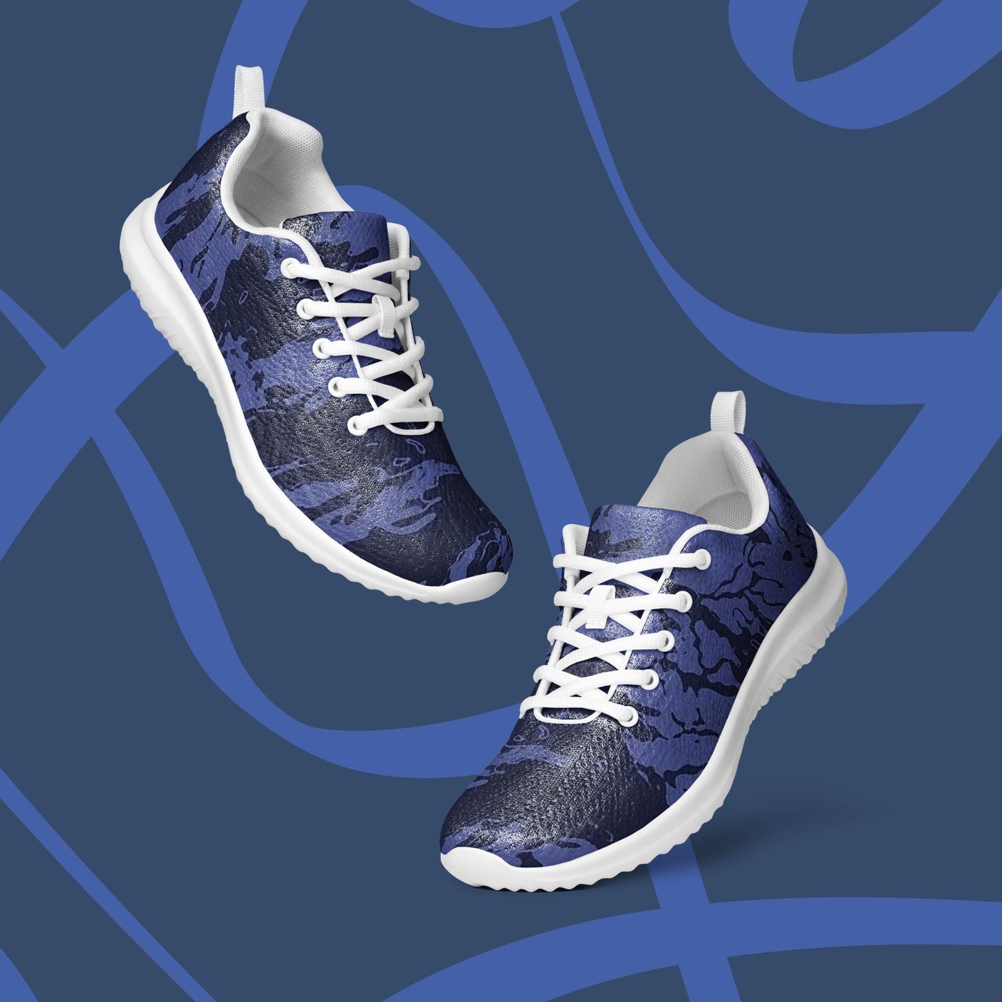 BlueTiger Camo FlyKnit OzoneShocks Men’s Athletic Shoes